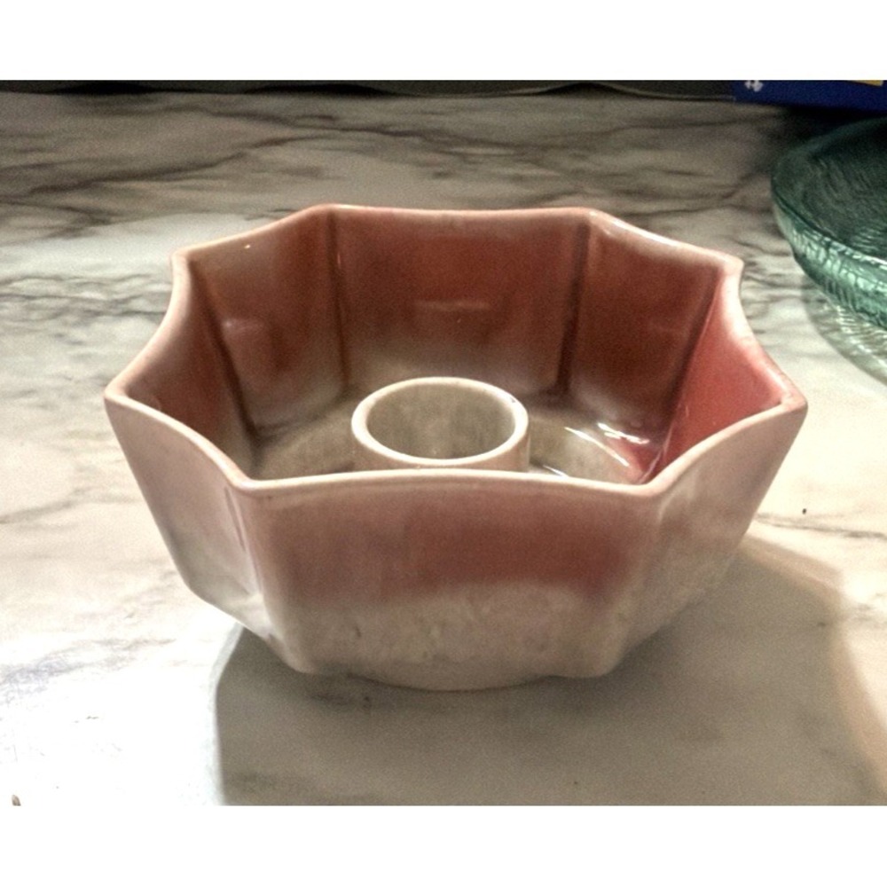 VTG Candle Holder for Taper Candle West Coast Pottery 922C Dusky Pink (3028)